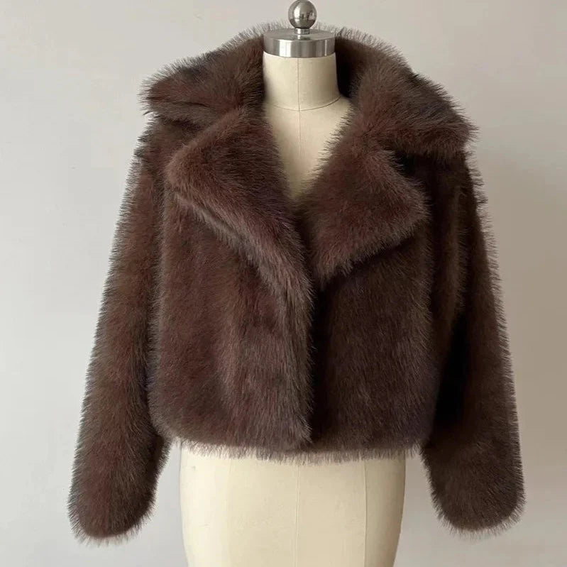 Marian Plush Faux Fur Coat