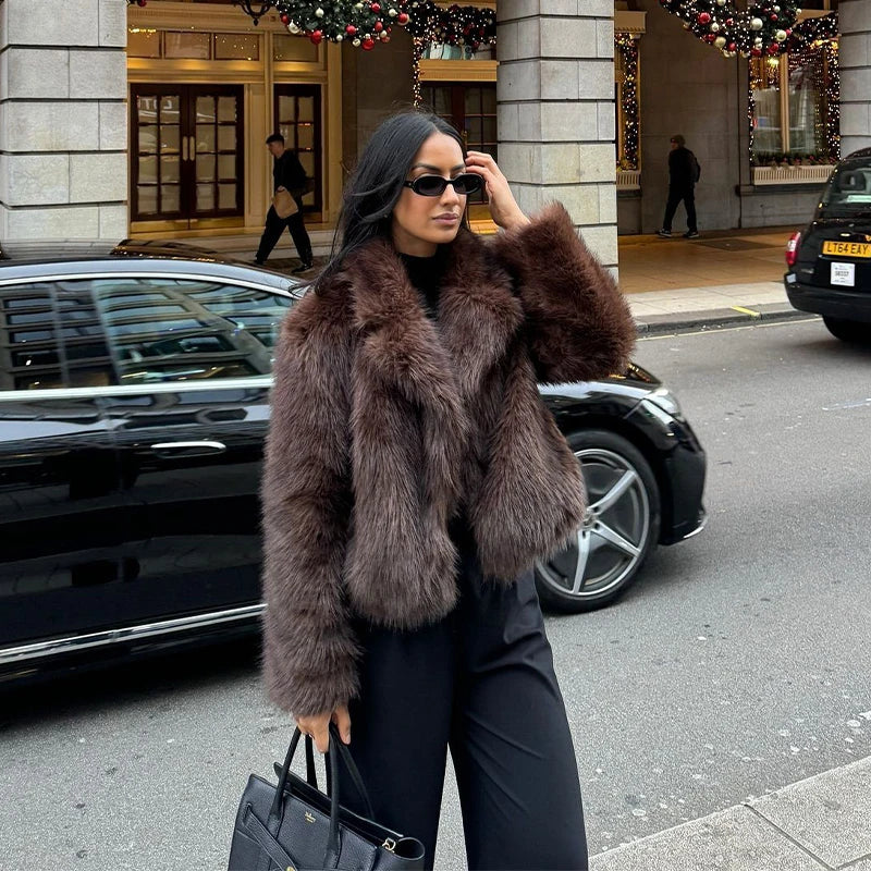 Marian Plush Faux Fur Coat