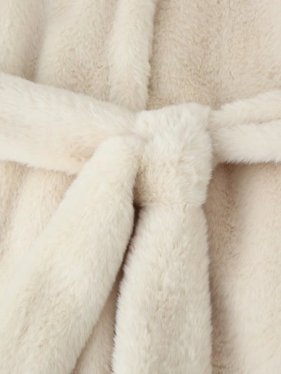 Farrah Faux Fur Coat with Belt