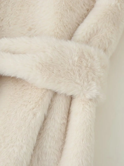Farrah Faux Fur Coat with Belt