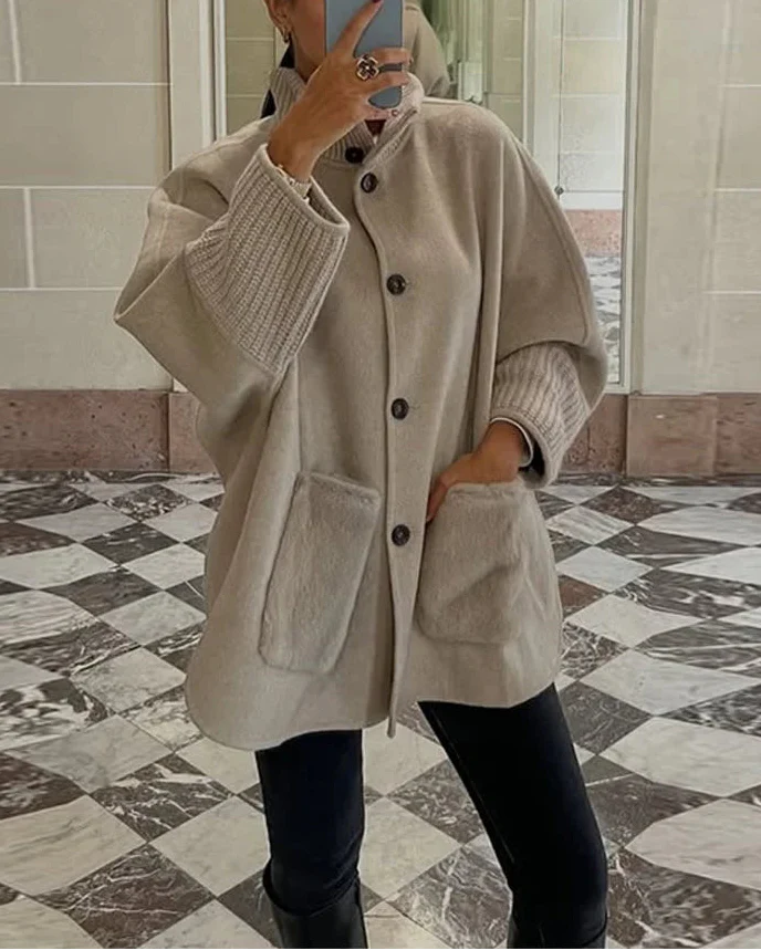 Terry Coltrui Faux Fur Knitted Jacket