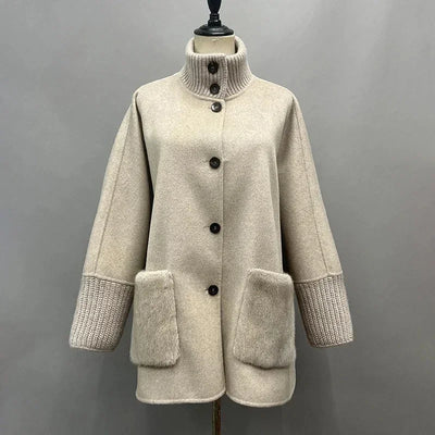 Terry Coltrui Faux Fur Knitted Jacket