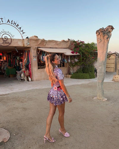 Noreen | High Neck Sequin Dress