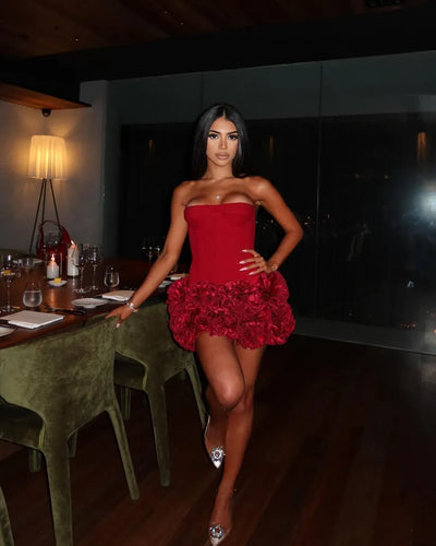 Jayla | Dressy Corset &amp; Floral Mini Skirt Set