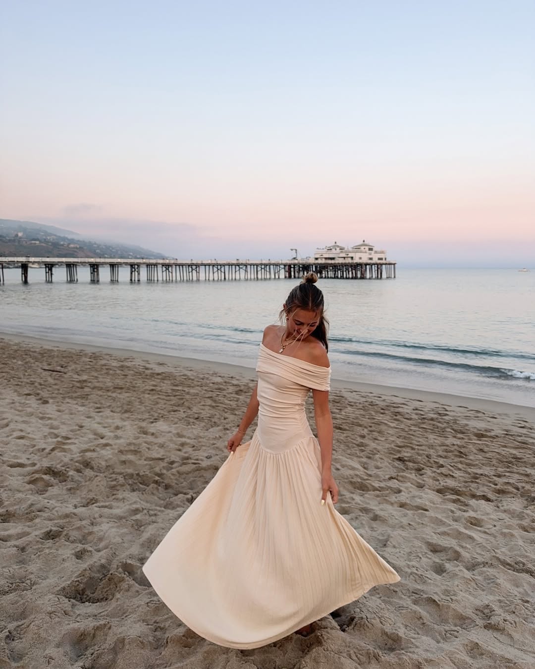 Kamara | Off-the-Shoulder Pleated Maxi Dress