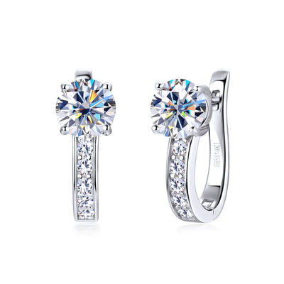 Selwynne | Radiant Solitaire Hoop Earrings