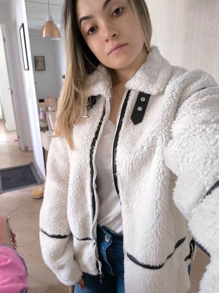 Chantal Boucle Bomber Jacket