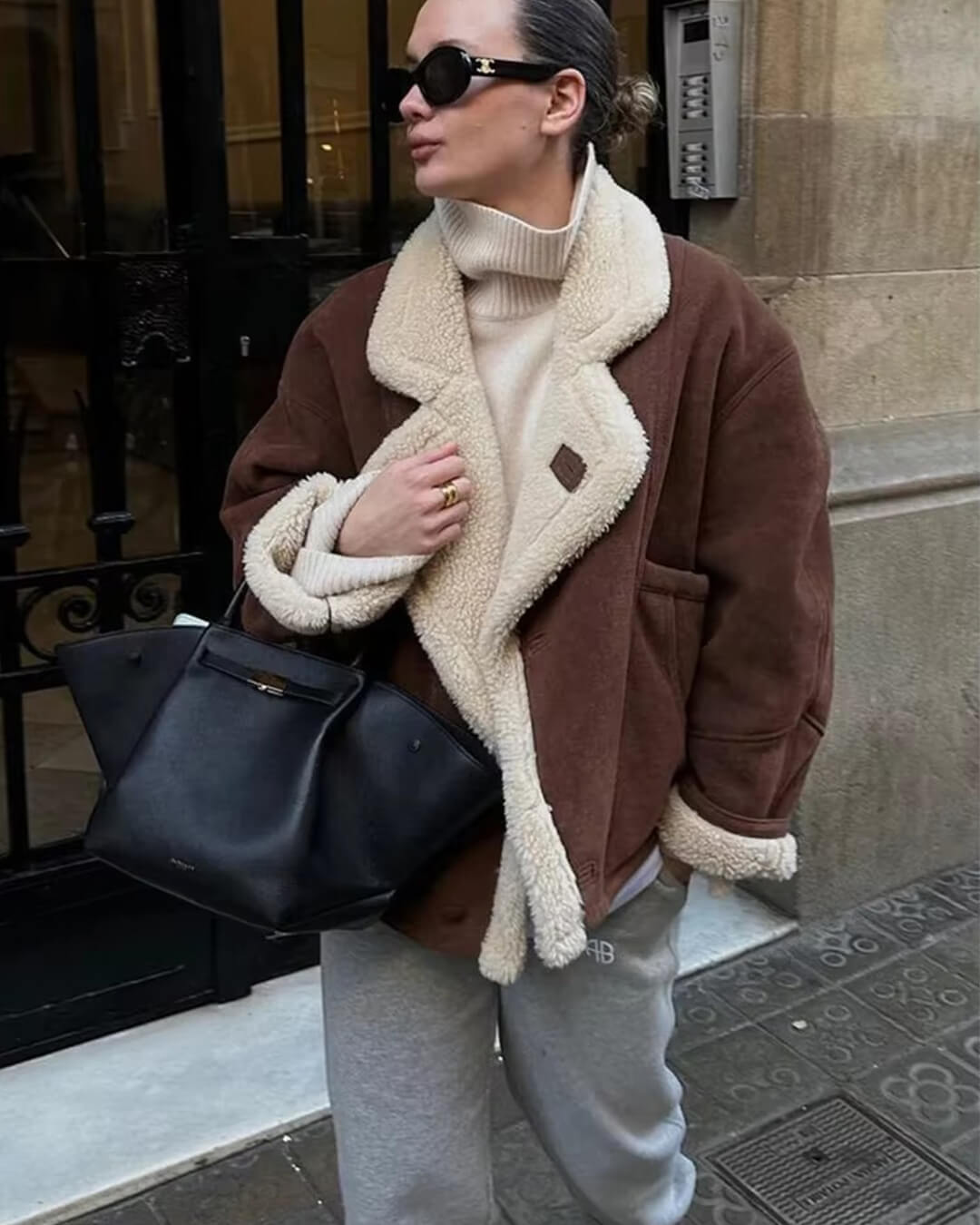 Leona Imitation Leather Jacket