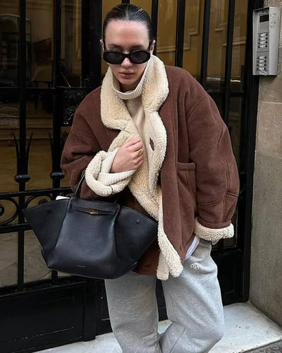 Leona Imitation Leather Jacket