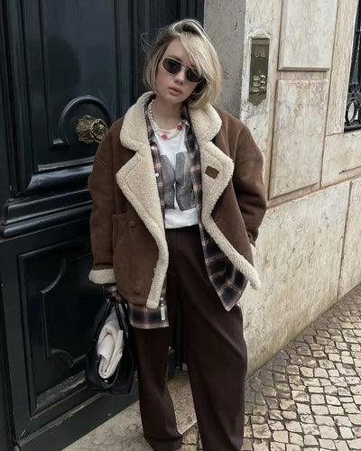 Leona Imitation Leather Jacket