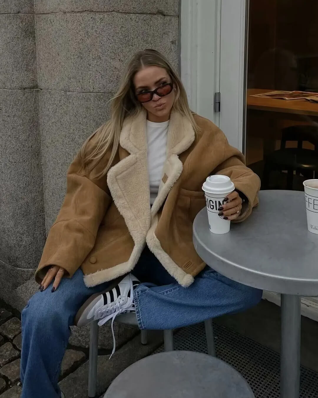 Leona Imitation Leather Jacket