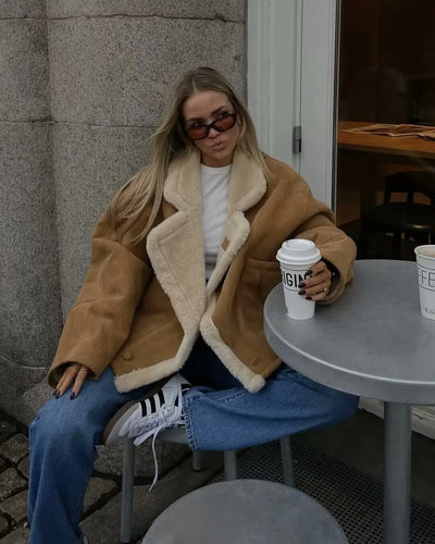 Leona Imitation Leather Jacket