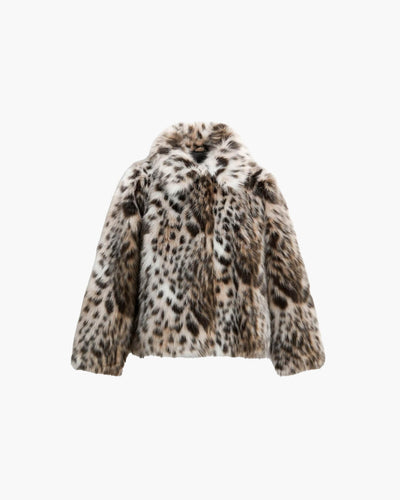 Nora Leopard Faux Fur Coat