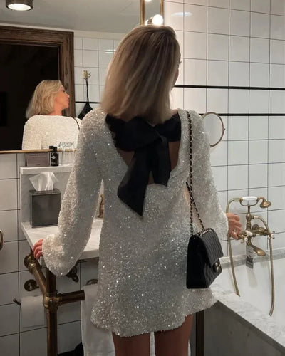 Izzy | Sequin Bow Dress
