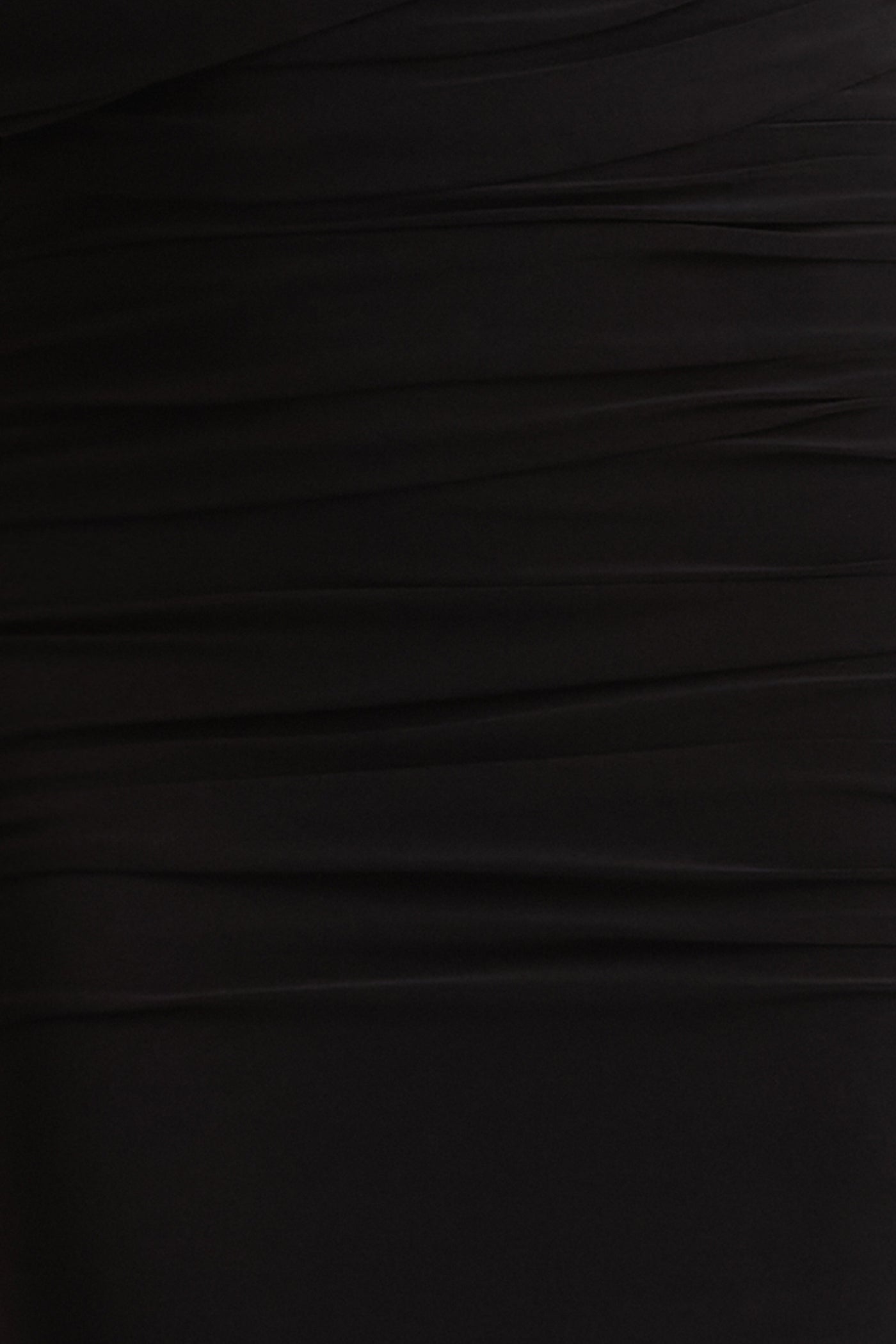 Glitz | Black High-Neck Maxi Dress With Cape Sleeve and Ruched Detail