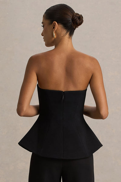 Gifted | Black Bandeau Corset Top