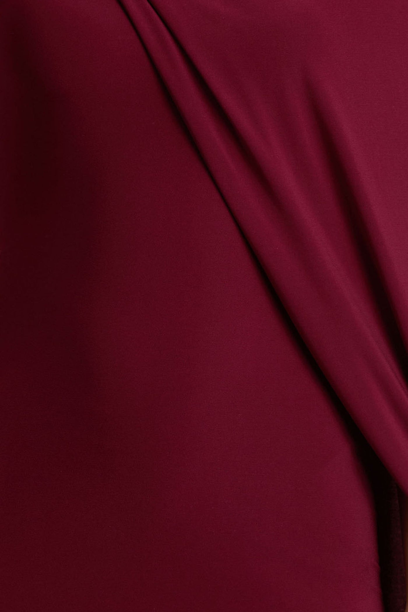 Cressida | Burgundy Asymmetric-Neck Maxi Dress With Cape And Gold Detail