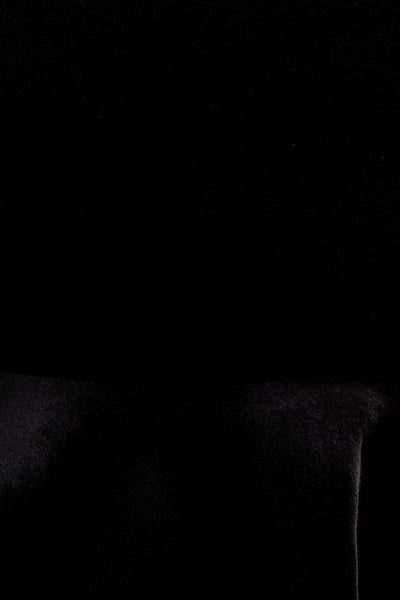 Beloved | Black Velvet Embellished Square-Neck Mini Dress