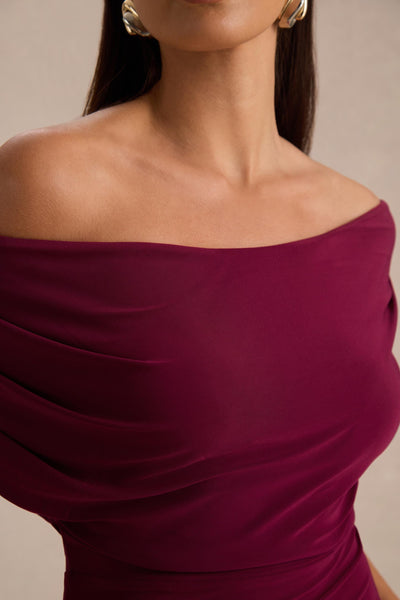 Bowden | Berry Bardot Maxi Dress