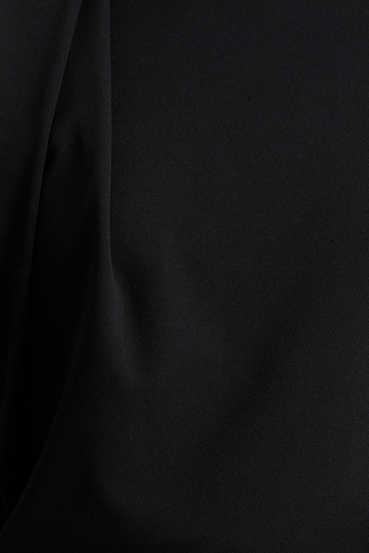 Tiff | Black Crew-Neck Jumpsuit With Draped Detailing