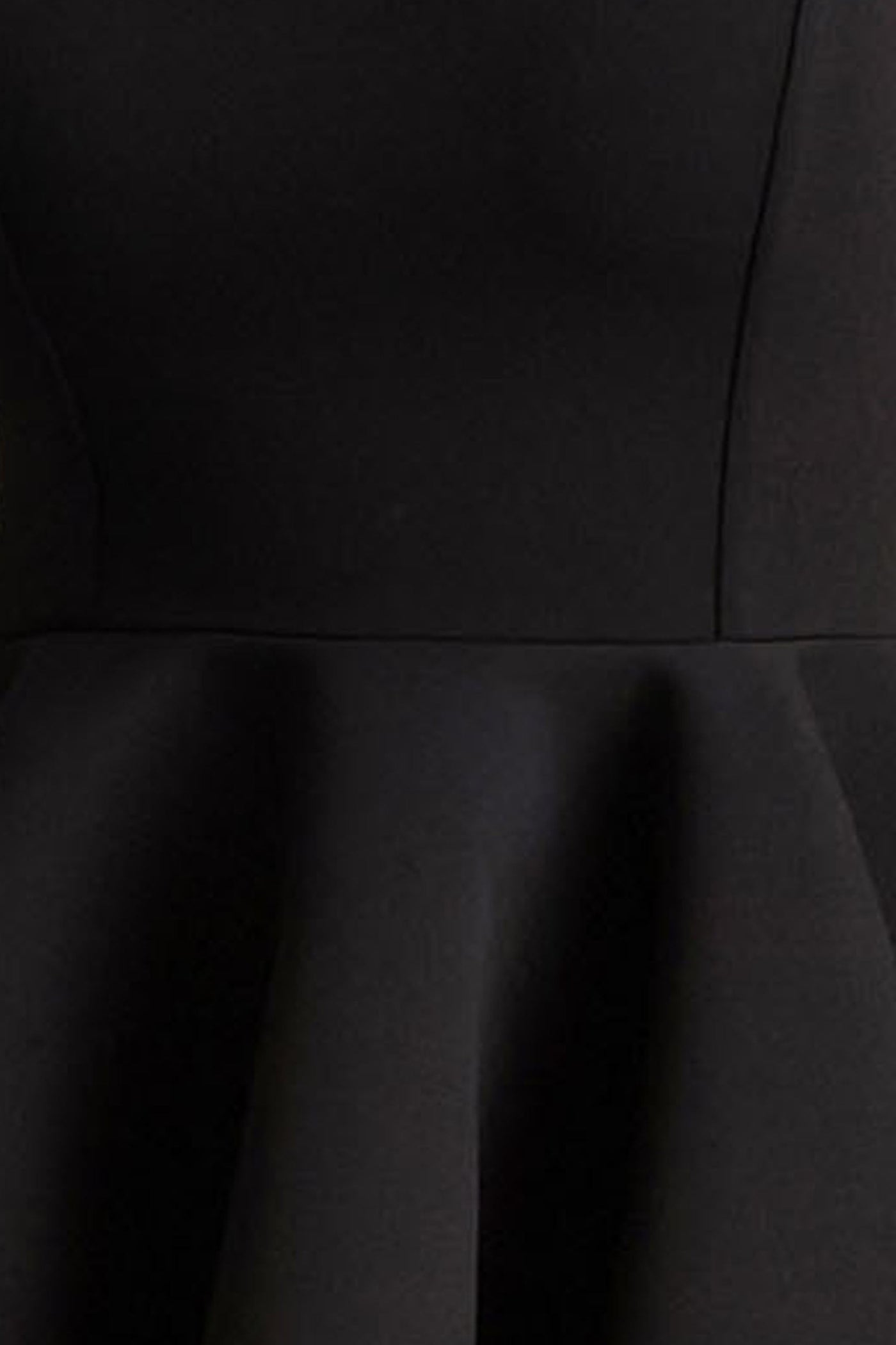 Malia | Black Sweetheart-Neck Skater Mini Dress