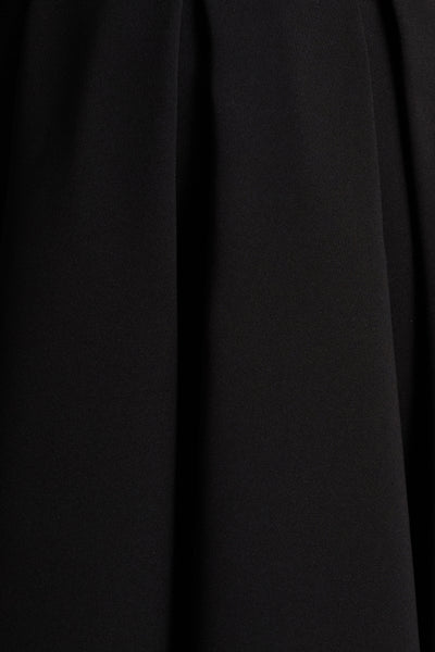 Cosima | Black Bardot-Neck Midi Dress