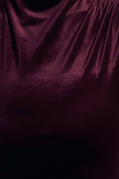 Abilene | Port Velvet High-Neck Split Maxi Dress