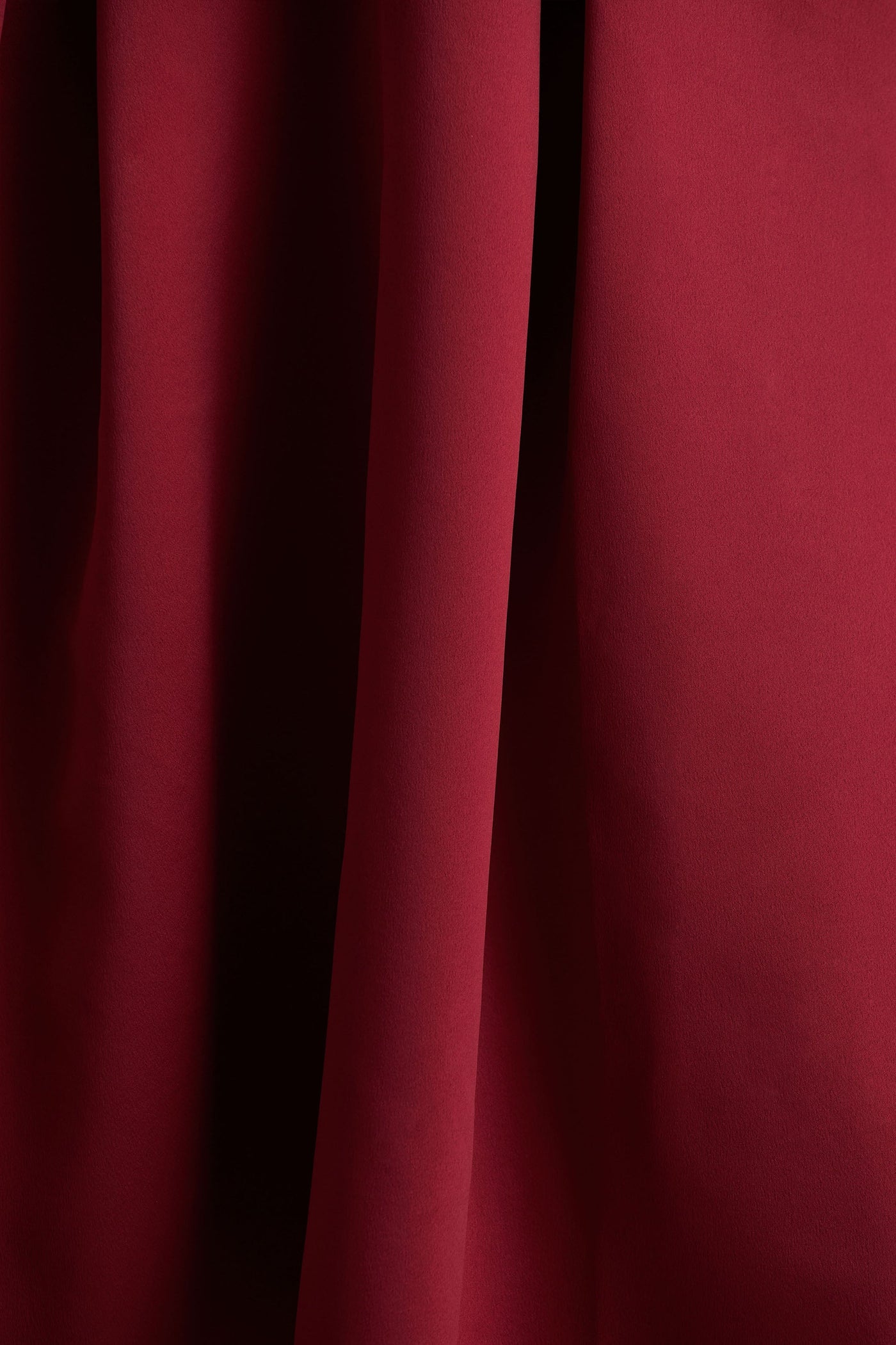 Promises | Burgundy Satin Sweetheart-Neck Midi Dress