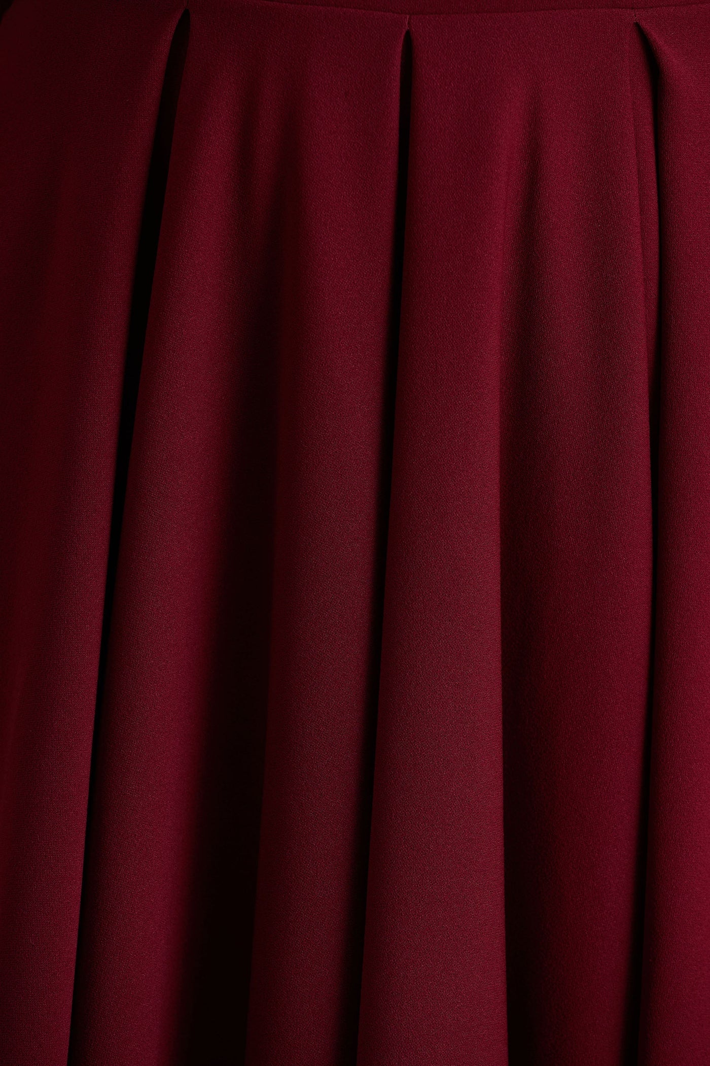 Isabella | Burgundy Bardot-Neck Midi Dress