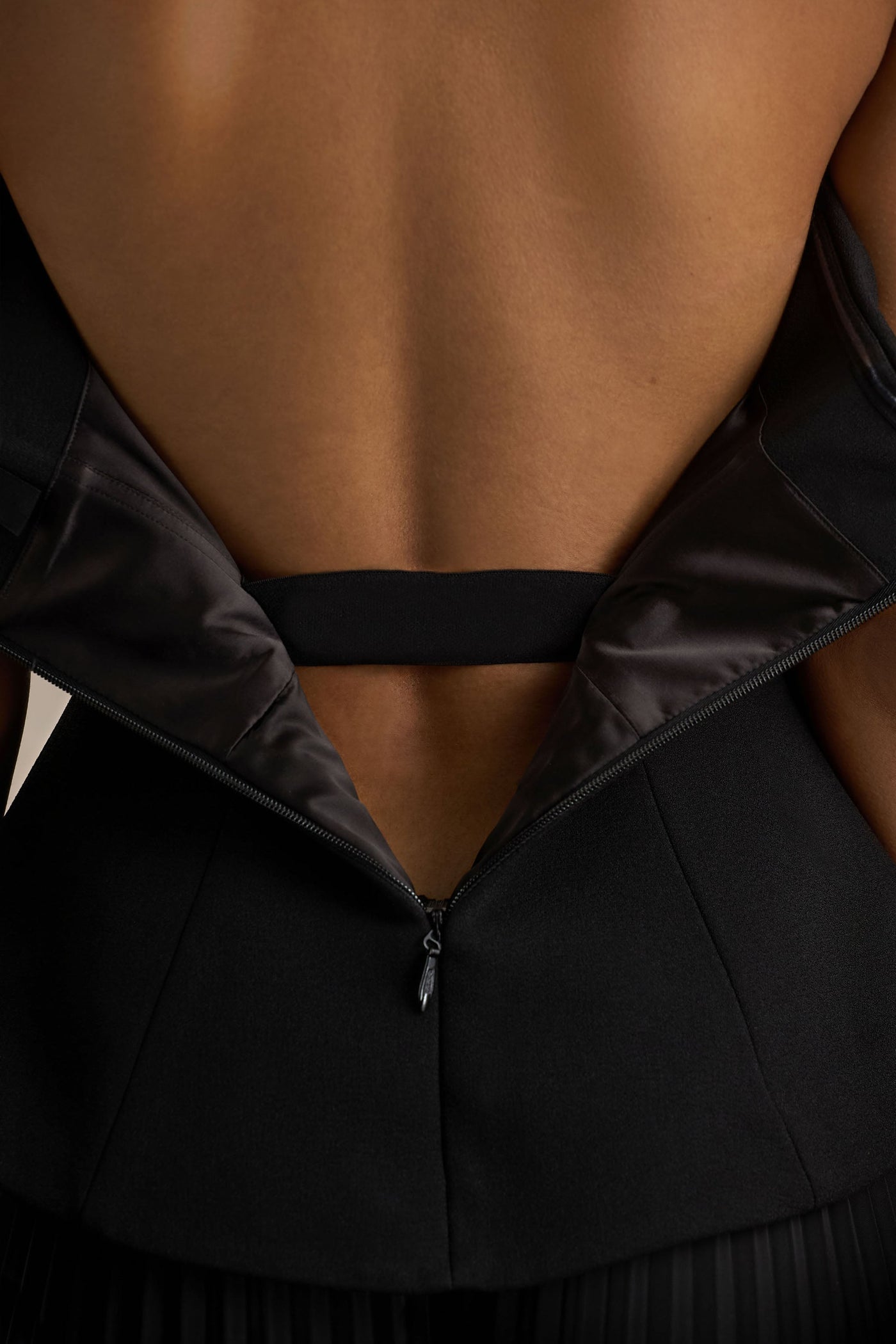 Feeling Good | Black Bandeau Jumpsuit With Pleated Trouser