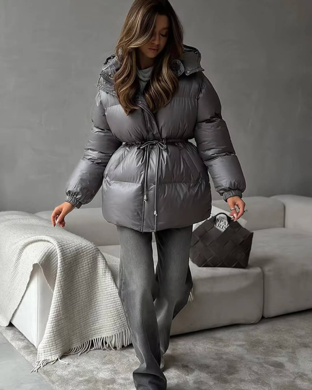 Lorie Padded Jacket with Hood and Drawstring